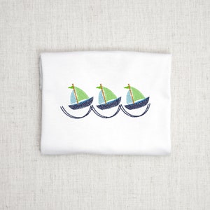 Sailboat Embroidery  Machine Embroidery Design File for Summer