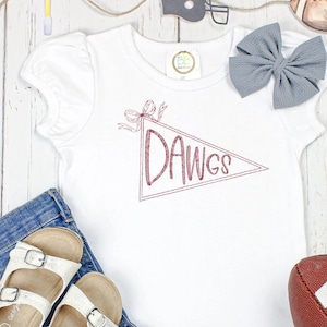 Dawgs Embroidery Design Pendant Team Embroidery Pendant Flag Embroidery Machine Embroidery Design Pendant Embroidery Pendant Ribbon Go Dawgs