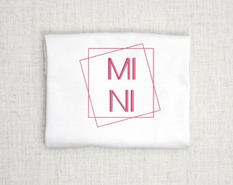 MINI embroidery design, mama and mini embroidery, machine embroidery design file