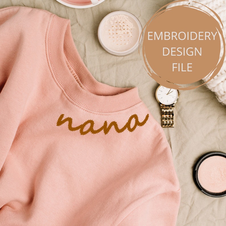 Nana Embroidery Design Nana Collar Embroidery Design Etsy