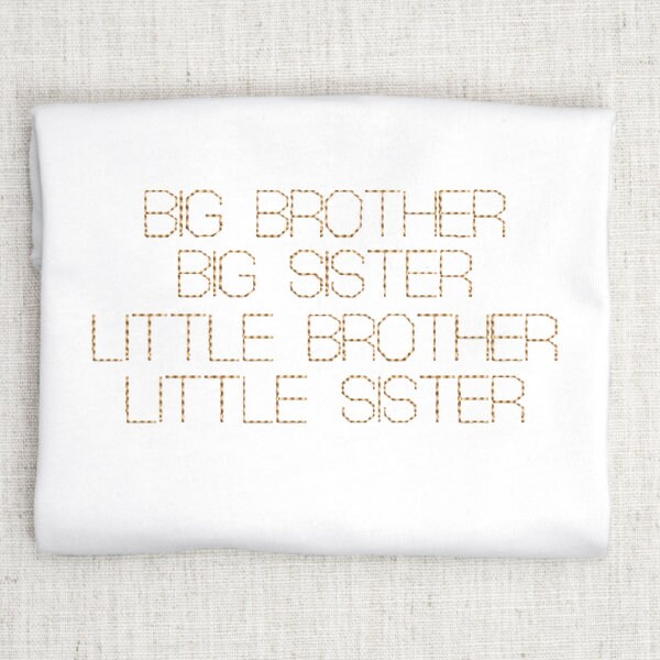 Big Brother Embroidery Design, Big Sister Embroidery, Little Brother, Little Sister Sibling Embroidery Bundle for Machine Embroidery