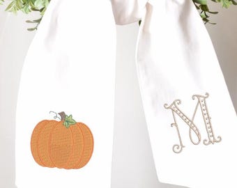 Pumpabroderidesign, höstkransbandbroderi, höstmaskinbroderi, direktnedladdning, Thanksgiving-broderitypsnitt ingår