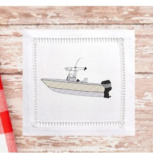 Fishing Boat Embroidery Design Ocean Boat Embroidery Center Console Embroidery Fish Embroidery Boat Machine Embroidery Design