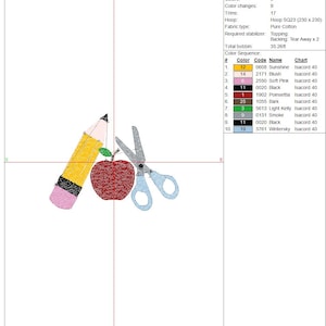 Back to school Embroidery Design File for Machine Embroidery, Personalize with your own name, Teacher Embroidery image 10