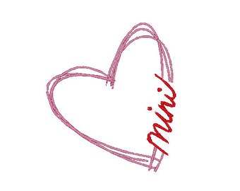 Mini Heart Embroidery Design  Mama and Mini Machine Embroidery File Mother’s Day Matching Set Digital Download Embroidery File for Mom