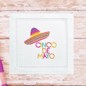 Cinco de Mayo digitale borduurontwerpset | Mexicaanse Fiesta-borduurpatronen | Directe download