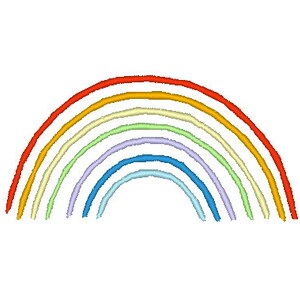 Simple Rainbow Machine Embroidery Design File for Beginners - Etsy