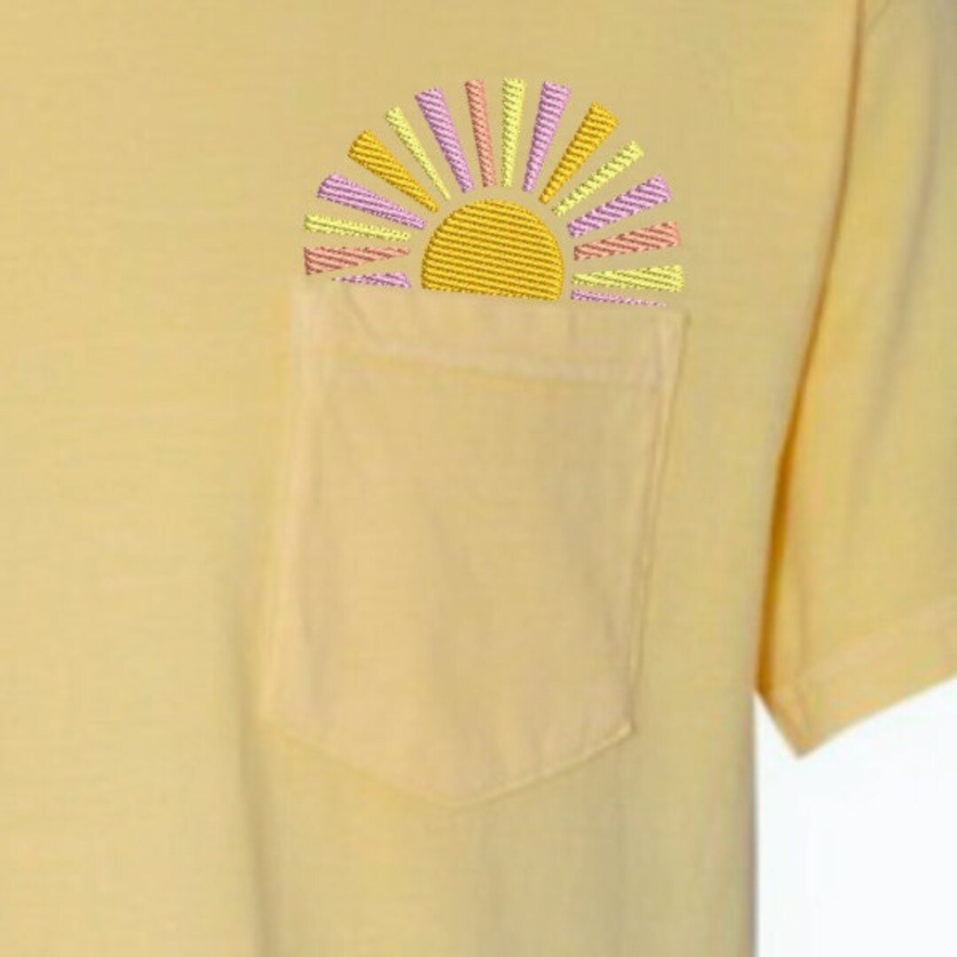 Sunshine Pocket Embroidery Design, Sunshine in My Pocket, Pocket