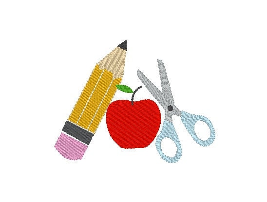 Back to school Embroidery Design File for Machine Embroidery, Personalize with your own name