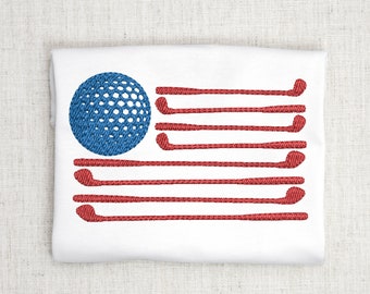 Golf Flag Machine embroidery design, Embroidery Design, Machine Embroidery, Digital Embroidery File, American Flag Embroidery,