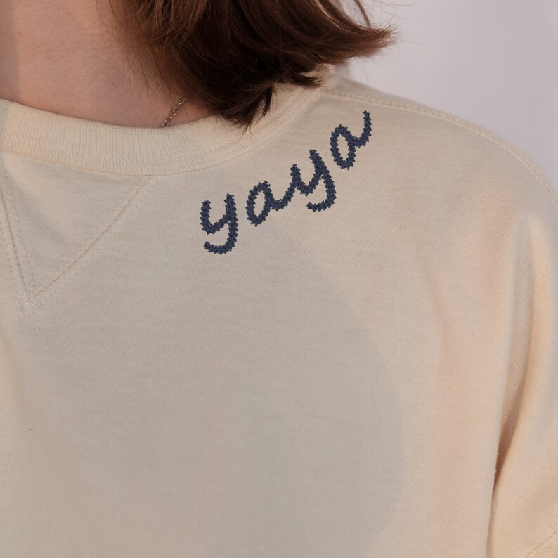 Yaya Embroidery Design Collar Embroidery Embroidery Font for Etsy