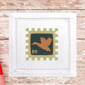 duck stamp embroidery design
