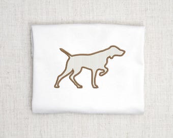 Hunting Dog Applique Design Vintage Machine Embroidery Design File for Embroidery Machine Pointer Dog Embroidery Hunting Embroidery File