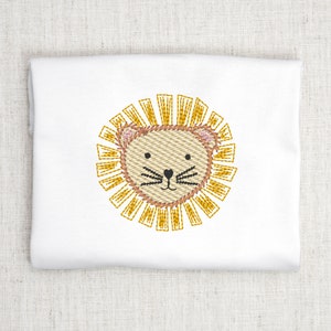 ライオン刺繍デザインファイル、ライオンスケッチマシン刺繍、刺繍ファイル、即時ダウンロード、ミニ付属