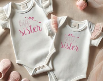 Sibling Set Embroidery Design Machine Embroidery Design File for Big sister Shirt and Little Sister Shirt Sister Embroider Design Files