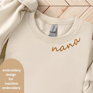 NaNa Embroidery Design for Neckline Collar Mother’s Day Machine Embroidery File NaNa Gift Stitch Design Instant Download Embroidery Pattern