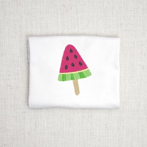 Watermelon Machine Embroidery Design, Watermelon Embroidery, Popsicle Embroidery, Summer embroidery, Watermelon Birthday, Kids Embroidery