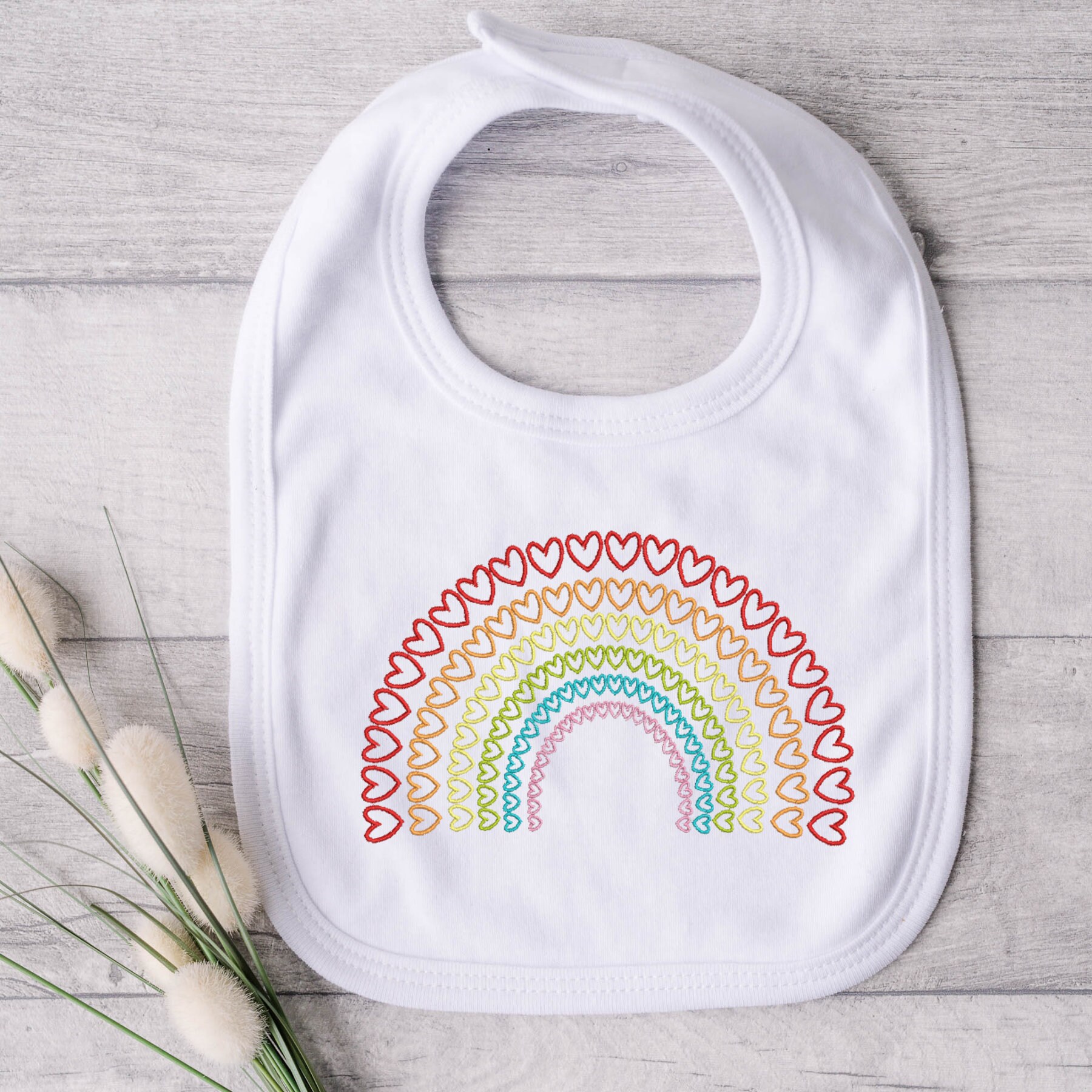 Rainbow Heart Machine Embroidery Design Heart Rainbow - Etsy
