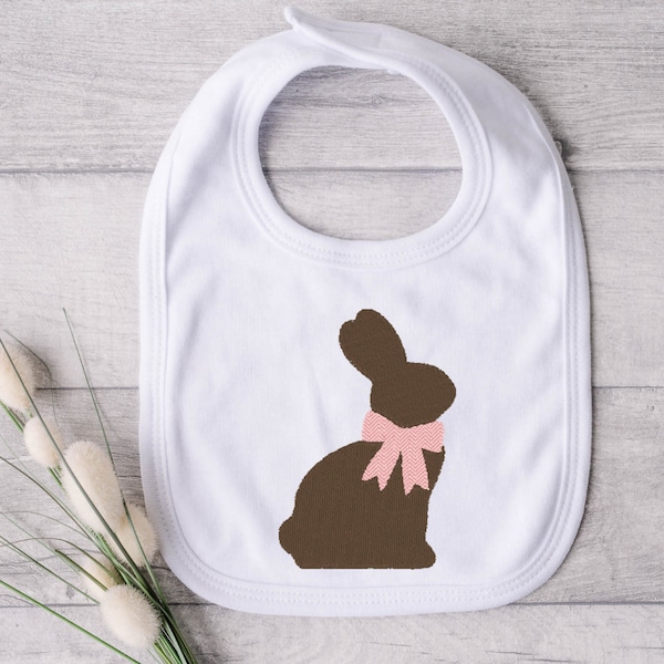 Chocolate Bunny Embroidery, Bunny with Bow Embroidery, Easter Bunny Embroidery Design, Easter Embroidery design, Spring Embroidery