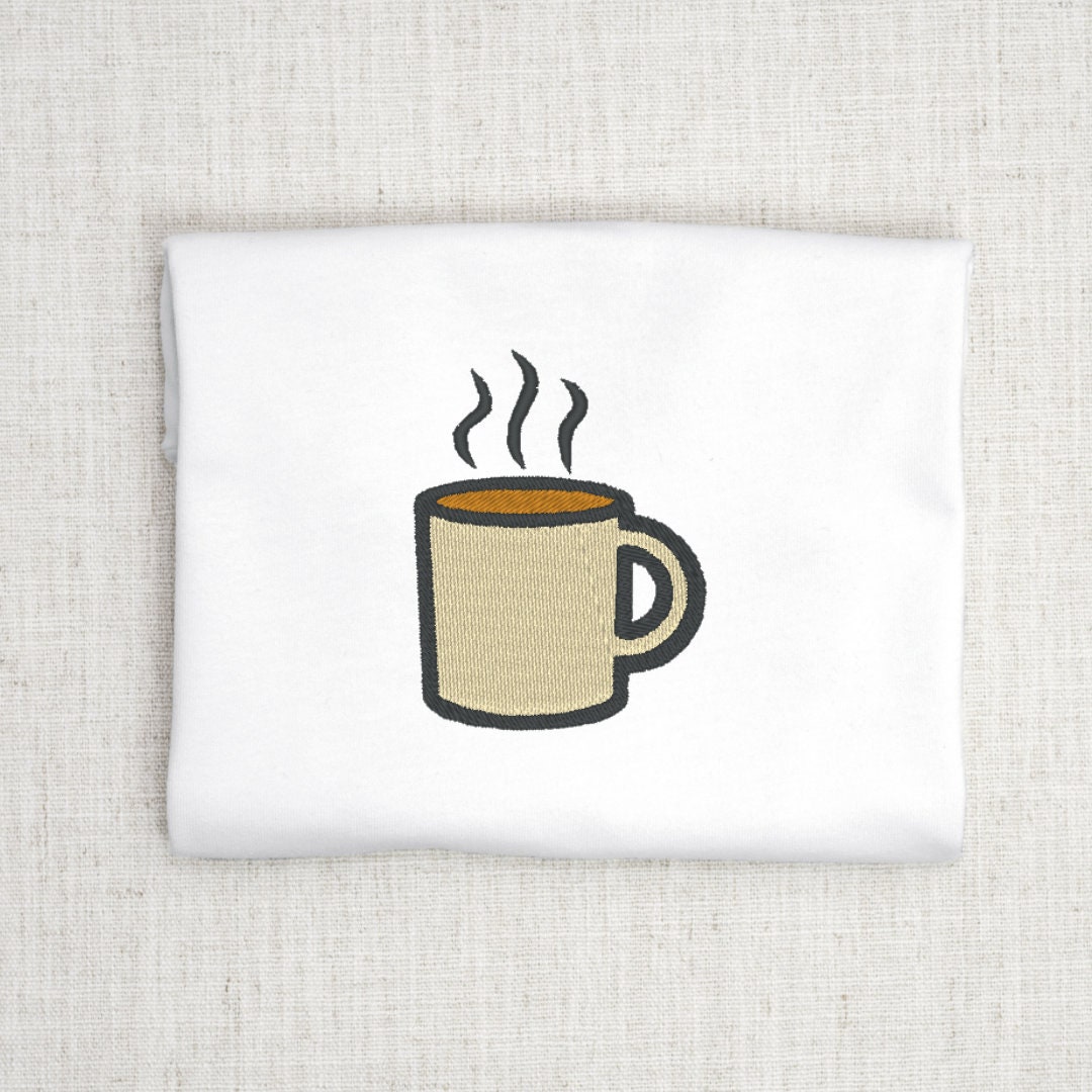 Coffee Mug Embroidery Design Machine Embroidery Pattern Etsy