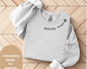 Soccer Mom Collar Embroidery Design Soccer Mom Embroidery Machine Embroidery Design Collar Machine Embroidery Embroidery for Neckline