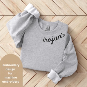 Trojans Embroidery Design File Trojans Machine Embroidery Design File Cheer Embroidery Team Embroidery Download Instant