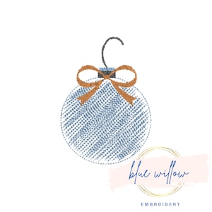 Christmas Ornament Sketch Fill Machine Embroidery Design File for  Holiday Season