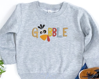 Gobble Turkey Machine Embroidery Design, Thanksgiving Embroidery, Fall Embroidery, Thankful Embroidery, Turkey Embroidery
