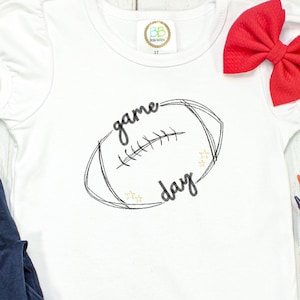Game Day Football Embroidery Design, Football Embroidery,  embroidery design for kids, Game Day Shirt, Football Game Day Shirt