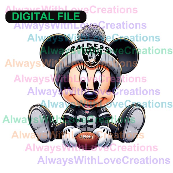 Football Mouse couple Raiders  fan Digital file / PNG / Clip art/ Digital print/ Instant download / sublimation dtf uvdtf