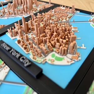 New York Lower Manhattan | NYC Miniature | 3D Printed New York City Skyline | Travel Gift | Cityscape Model