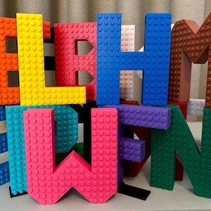 Full Alphabet Brick Letters | Building Block Compatible | Perfect for Kids&#39; Rooms