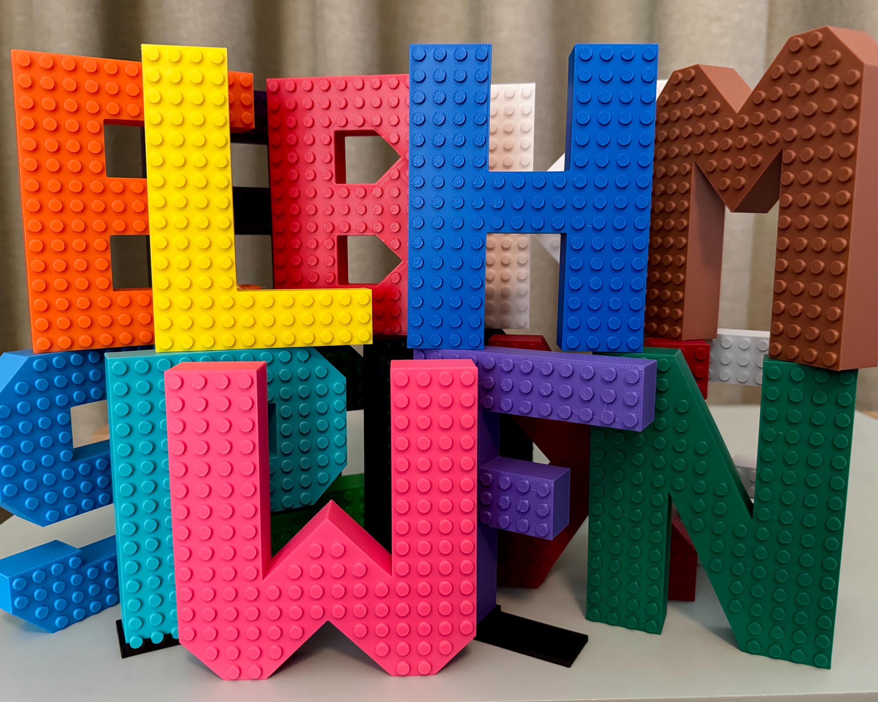 Full Alphabet Brick Letters | Building Block Compatible
