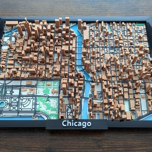 Chicago Skyline Model | 3D Printed Cityscape Art | Minimalist Travel Decor | Gift for Architecture & Chicago Lovers