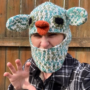 Furby inspo balaclava/ cottagecore winter hat
