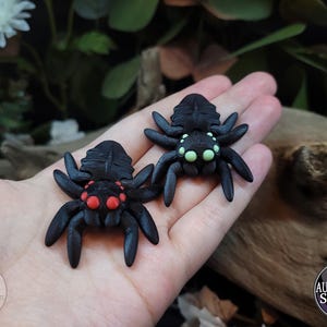 Black Spider 3D Printed Articulated Fidget