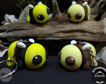 Tiny Bee 3D Printed Keychain Articulated Fidget