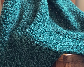 CROCHET PATTERN // Sprout Throw Luxurious Chunky Velvet Chenille Couch Lapghan Blanket