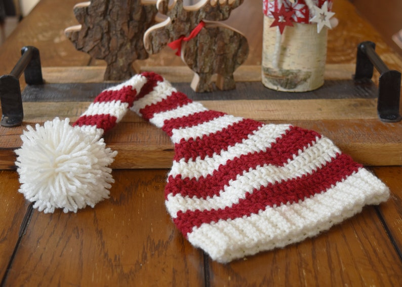 CROCHET PATTERN // Elf Hat for Newborn, Baby, Toddler Christmas image 2