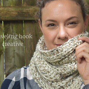 CROCHET PATTERN // Chunky Ridge Cowl Super Bulky Classic Ribbed Crochet Scarf for Adults and Teens, Men and Women image 3