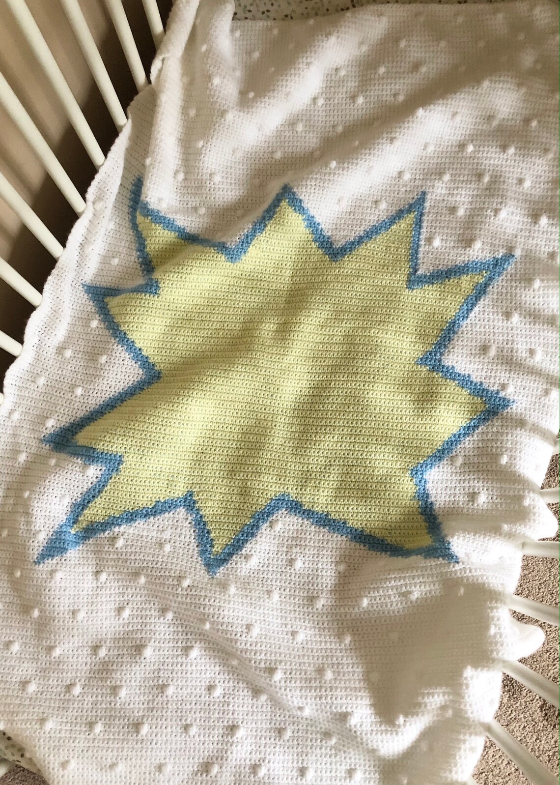 CROCHET PATTERN // BAM Blanket Comic Book Superhero Pow Sign Etsy