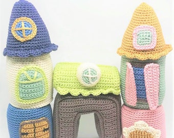 Castle blocks PDF crochet pattern