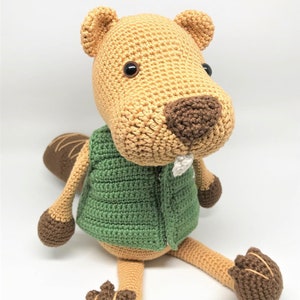 Patrón de crochet PDF de Bobby el Castor