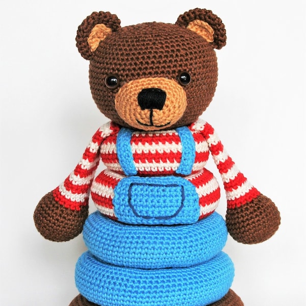 Stacking Toy Bear PDF crochet pattern