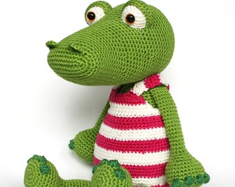 Kiki the crocodile PDF crochet pattern