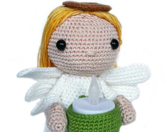 Angel with candle PDF crochet pattern