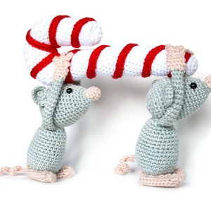 Christmas mice PDF crochet pattern