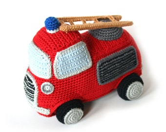 Fire engine PDF crochet pattern