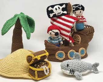 Pirate set PDF crochet pattern