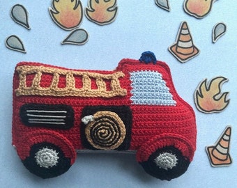 Fire truck PDF crochet pattern